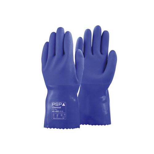 PSP chemiebestendige handschoenen 40-400 Blauw mt. 9